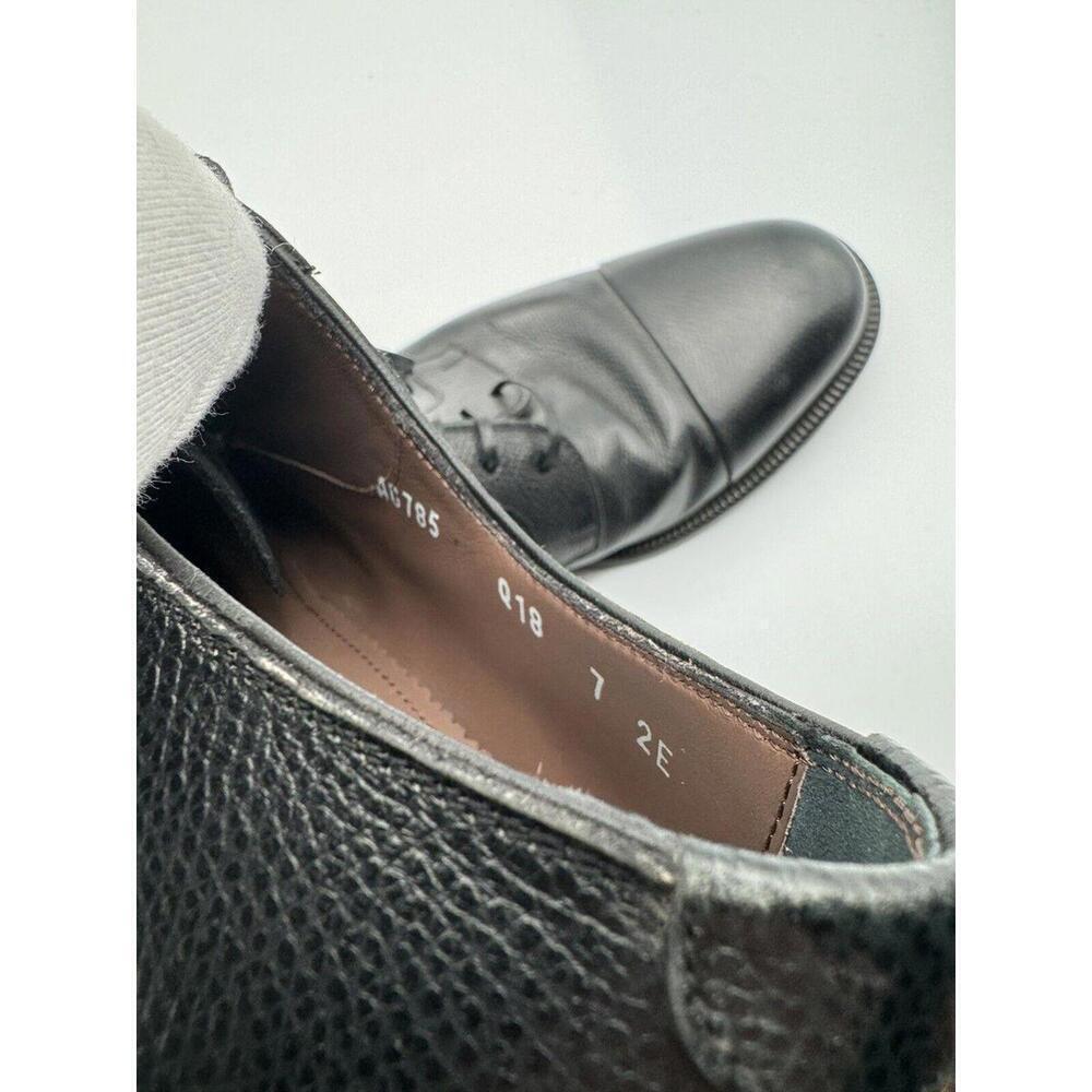Salvatore Ferragamo Pebbled Leather Cap Toe Dress Shoe Size 7 EE - Picture 7 of 7